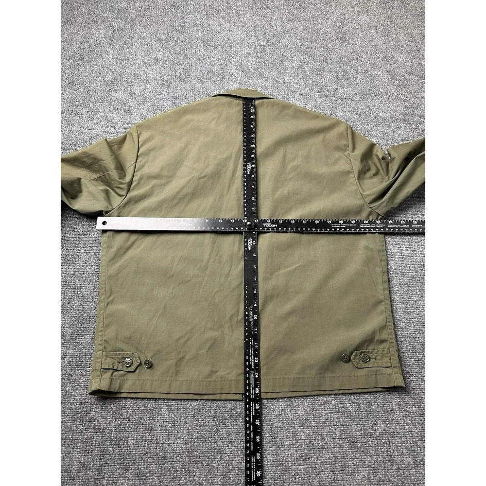 Mens 1977 Creighton USMC‎ Olive Field Military Jacket Scovill Zip, Size L